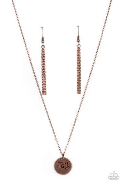 Choose Faith - Copper Necklace Paparazzi Accessories