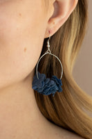 Flirty Florets - Blue Earrings Paparrazi Accessories