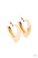 Heart-Racing Radiance - Gold Hoop Earrings Paparazzi Accessories