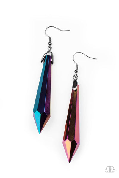 Sharp Dressed DIVA - Multi oilspill earrings Paparrazi Accessories