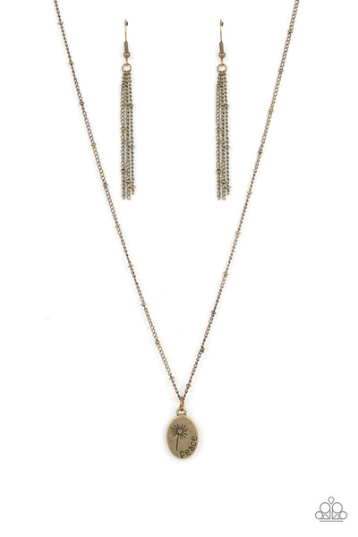 Be The Peace You Seek - Brass Necklace Paparazzi Accessories