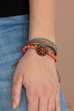 Desert Gallery - Multi Orange Blue Bracelet Paparazzi Accessories