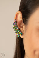 Explosive Elegance - Multi Oil Spill Ear Crawler Earrings Paparazzi Accessories