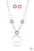 HOOP du Jour - Red Necklace Paparazzi Accessories