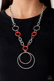 HOOP du Jour - Red Necklace Paparazzi Accessories