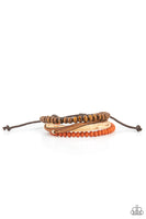 STACK To Basics - Orange Brown Bracelet Paparrazi Accessories