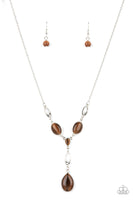 Ritzy Refinement Brown Cat’s Eye Necklace Paparazzi Accessories