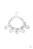 Candy Heart Charmer - White Bracelet Paparazzi Accessories