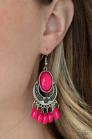 Prairie Flirt - Pink Earrings Paparazzi Accessories