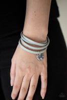 Wonderfully Worded Silver Gray FAITH Bracelet Paparazzi Accessories