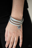 Wonderfully Worded Silver Gray FAITH Bracelet Paparazzi Accessories