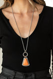 Stone Prairies - Orange Long Necklace Paparazzi Accessories