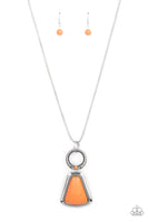 Stone Prairies - Orange Long Necklace Paparazzi Accessories