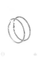 Subtly Sassy Silver Clip-on Hoop Earrings Paparazzi Accessories