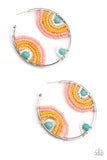 Rainbow Horizons - Multi hoop earrings Paparrazi Accessories seed bead