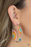 Rainbow Horizons - Multi hoop earrings Paparrazi Accessories seed bead