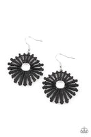 SPOKE Too Soon Black Wood Earrings Paparazzi Accessories