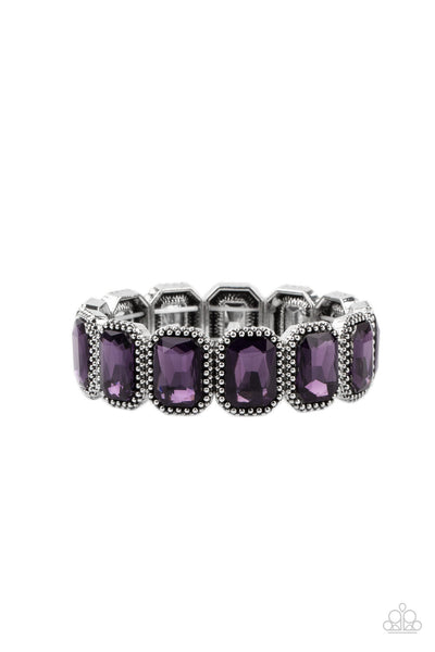 Studded Smolder - Purple Bling Bracelet Paparazzi Accessories