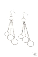 Demurely Dazzling White Bling Earrings Paparazzi Accessories
