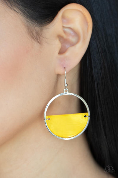 Seashore Vibes - Yellow Earrings Paparazzi Accessories