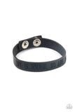 Life is Tough - Black Leather Bracelet Paparazzi Accessories