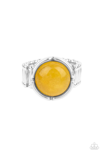 Dreamy Dunes Yellow Ring Paparrazi Accessories