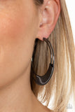 Artisan Attitude - Black Hoop Earrings Paparazzi Accessories