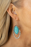 Pasture Paradise Blue Turquoise Earrings Paparazzi Accessories