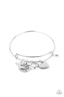 Come What May and Love It - White Bracelet Paparazzi Accessories