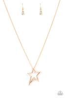 Light Up The Sky - Gold Star Necklace Paparazzi Accessories