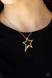 Light Up The Sky - Gold Star Necklace Paparazzi Accessories