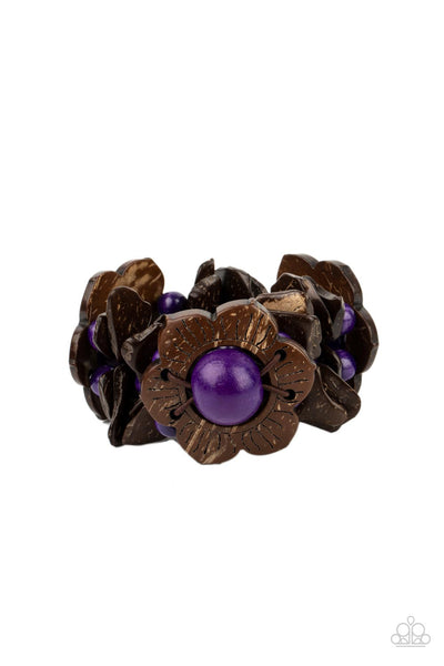 Mediterranean Mangrove - Purple Wood Bracelet Paparazzi Accessories