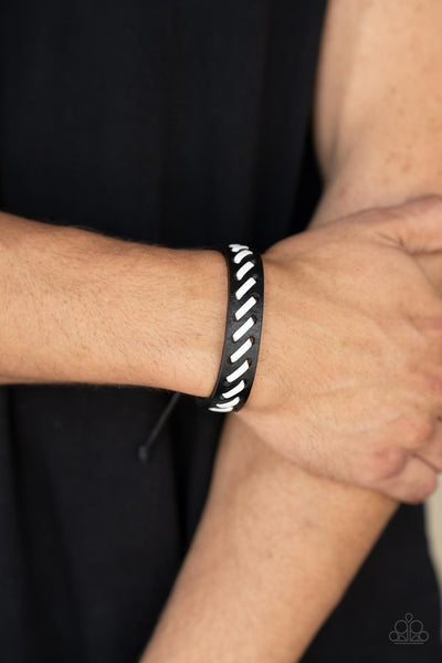 Culture Trip - Black White Urban Bracelet Paparazzi Accessories