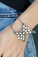 Pleasantly Plains - White Cuff Bracelet Paparazzi Accessories