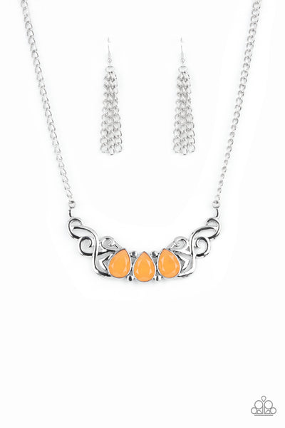 Heavenly Happenstance - Orange Necklace Paparazzi Accessories