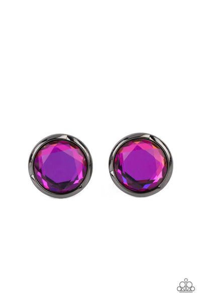 Double Take Twinkle Multi Oil Spill Earrings Paparrazi Accessories