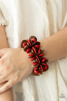 Caribbean Canopy - Red Wood Bracelet Paparazzi Accessories