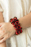 Caribbean Canopy - Red Wood Bracelet Paparazzi Accessories