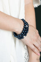 Here Comes The Heiress Blue Bling Bracelets Paparrazi Accessories