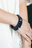 Here Comes The Heiress Blue Bling Bracelets Paparrazi Accessories