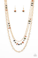 Artisanal Abundance - Multi Gold Necklace Paparazzi Accessories