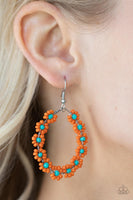 Festively Flower Child - Orange Earrings Paparazzi Accessories