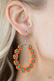 Festively Flower Child - Orange Earrings Paparazzi Accessories