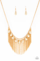 Paparazzi Accessories Bragging Rights - Gold Fringe Necklace