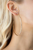 Mega Metro Gold Hoop Earrings Paparazzi Accessories