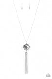 Rhinestone Revolution - White LOTP Necklace Paparazzi Accessories