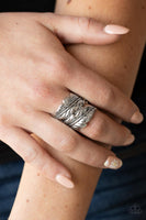 Inner FLIGHT - Silver Leaf Ring Paparazzi Accessories