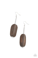 Tamarack Trail - Brown Wood Earrings Paparazzi Accessories