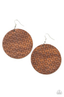 WEAVE Me Out Of It - Brown Earrings Paparazzi Accessories