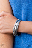 Confidently Curvaceous - White Bangle Bracelets Paparazzi Accessories
